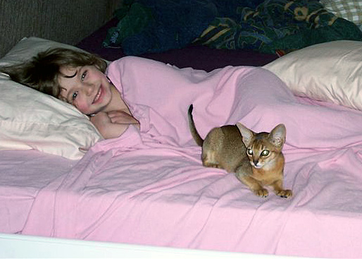 Samantha and her new Aby Diamond